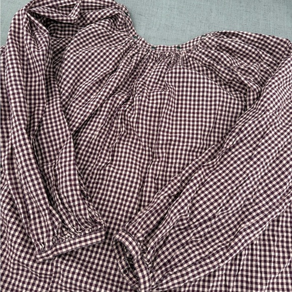 Aerie Checkered Oversized Blouse Size Medium. - Picture 8 of 8